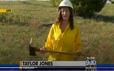 U.S. Forest Service Cadillac Works to Prevent Wildfires While Fire Danger Rises