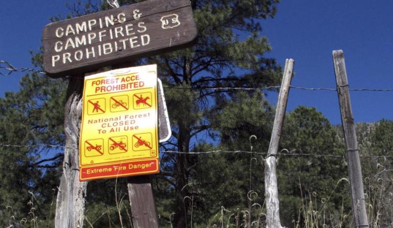 Wildfire fears force closures of many forest areas in Arizona