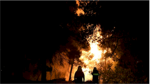 Greek Island of Evia wildfire Forces Evacuations