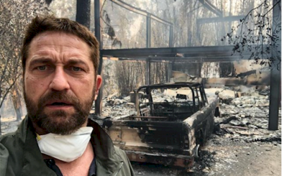 Gerard Butler lost half of his home after it was torched by the wildfire.