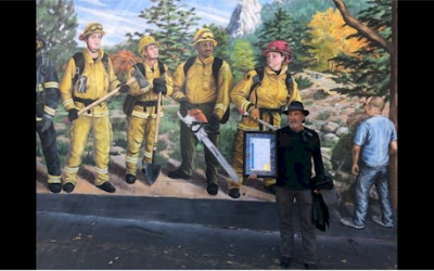 “Heroes Mural” honoring firefighters who battled the Cranston Fire