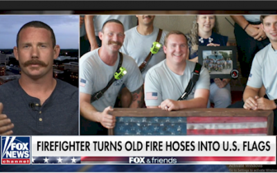 Florida firefighter turns old fire hoses into American flags